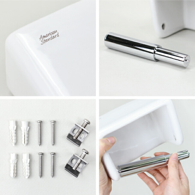 トイレットペーパー ホルダー ホワイト 陶器 DIY インテリア アメリカンスタンダード American Standard Paper Holder  : int792 : CDC GENERAL STORE - 通販 - Yahoo!ショッピング