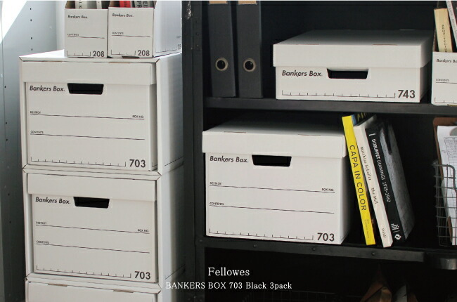 Fellowes[フェローズ]BANKERS BOX 703 3pack（BLACK）[バンカーズ
