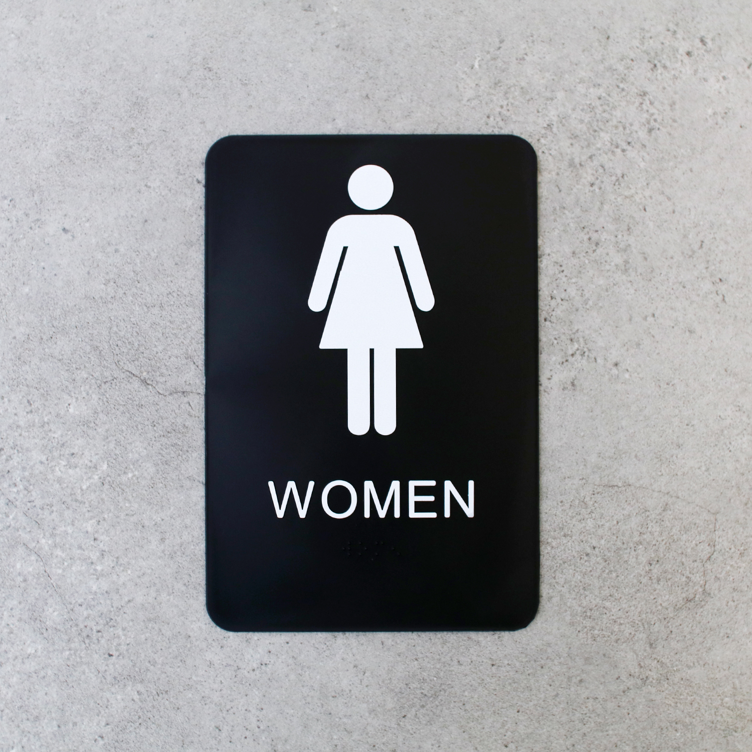 サインプレートトイレ お手洗い 英語 イラスト 点字 お手洗い トイレ オフィス インテリア ディスプレイ 什器 アメリカ HY-KO 6x9inch HeavyDuty サインプレート | ブランド登録なし | 03