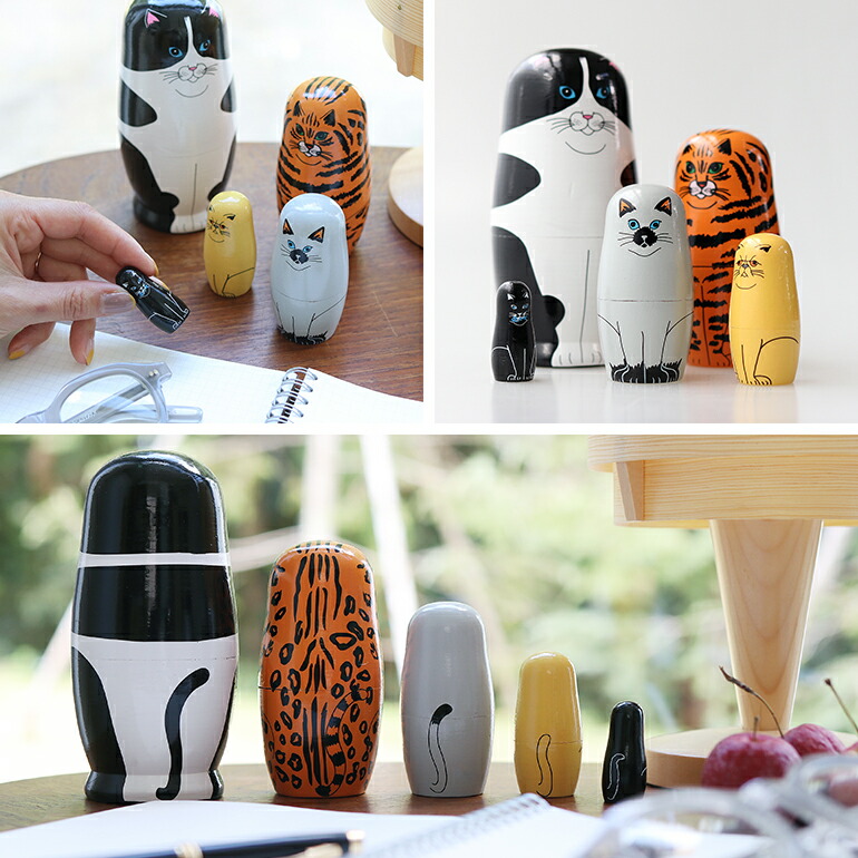 DETAIL マトリョーシカ 猫 ネコ オブジェ おしゃれ ディテール DETAIL マトリョーシカ 猫 ネコ オブジェ おしゃれ ディテール