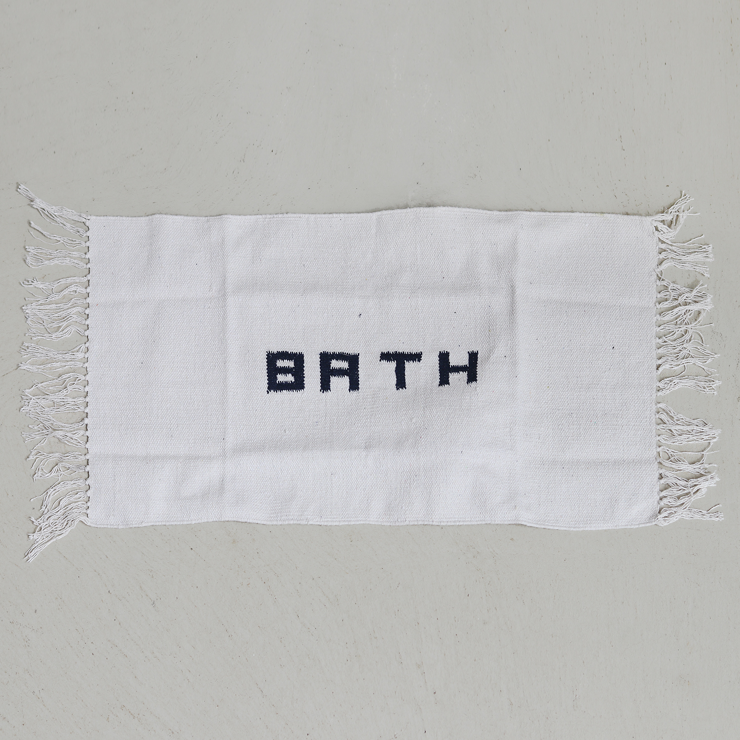 バスマット 90 シンプル 90×45 手織り ロゴ リサイクル素材 プエブコ PUEBCO HANDLOOMED RECYCLE YARN BATH MAT | PUEBCO | 01