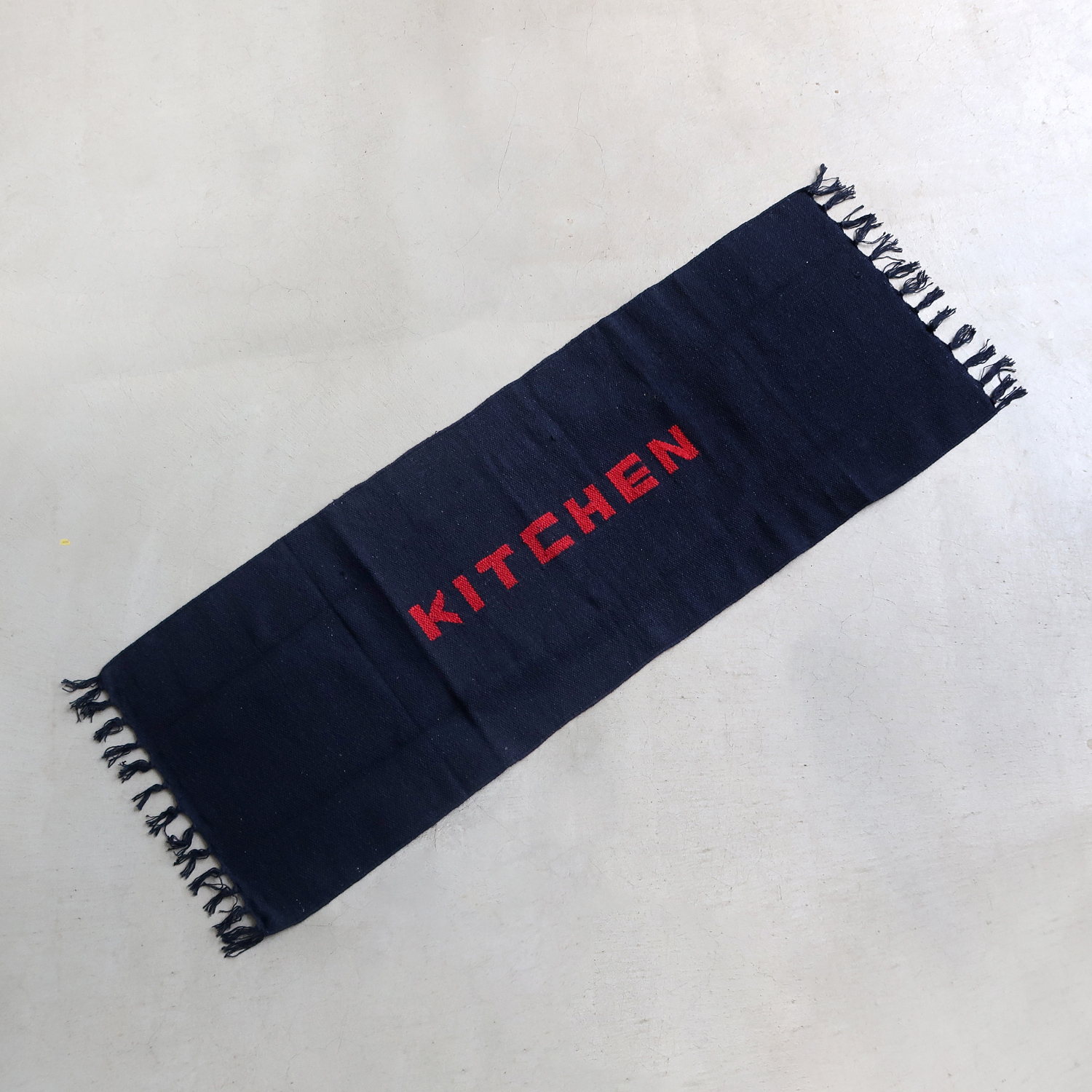 キッチンマット 130 シンプル 手織り リサイクル素材 ロゴ プエブコ PUEBCO HANDLOOMED RECYCLE YARN KITCHEN MAT | PUEBCO | 02