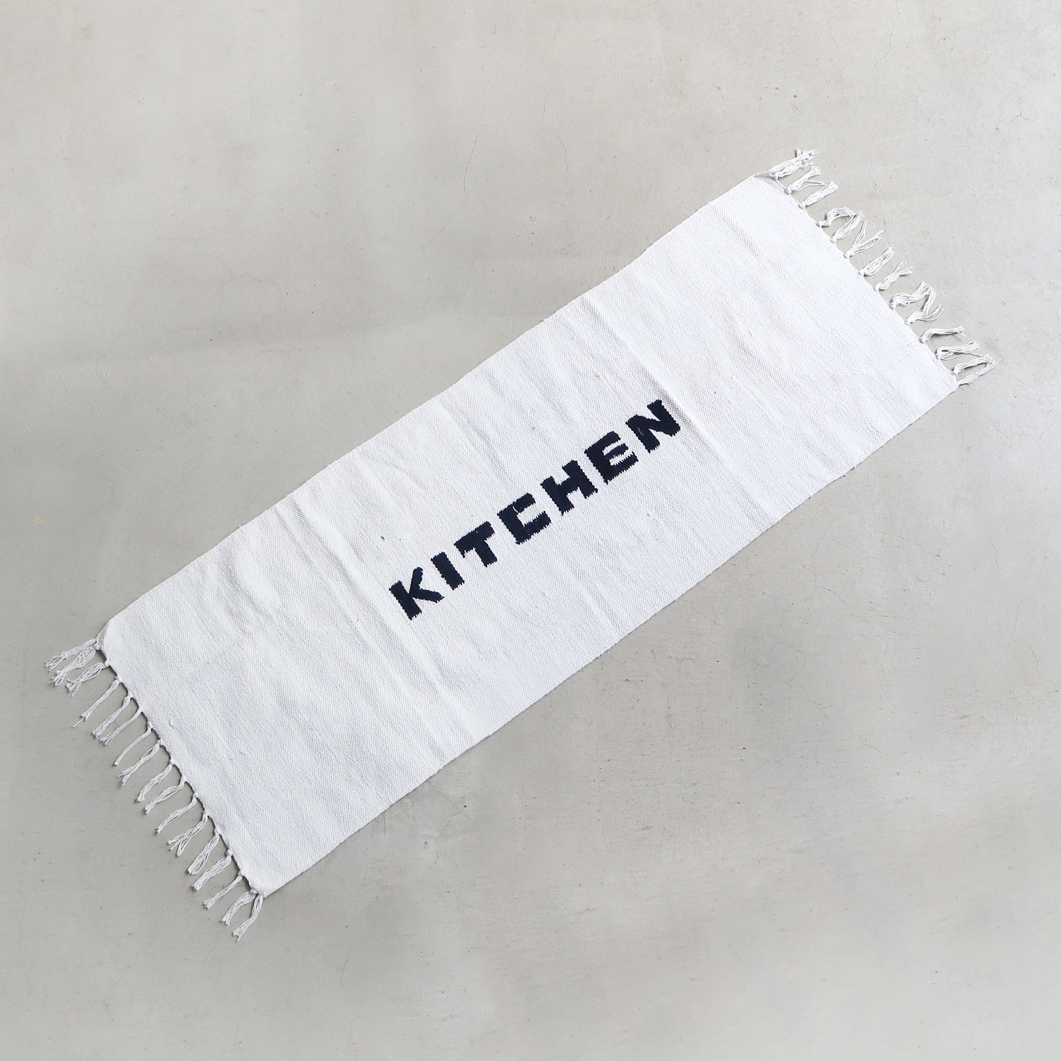 キッチンマット 130 シンプル 手織り リサイクル素材 ロゴ プエブコ PUEBCO HANDLOOMED RECYCLE YARN KITCHEN MAT | PUEBCO | 03