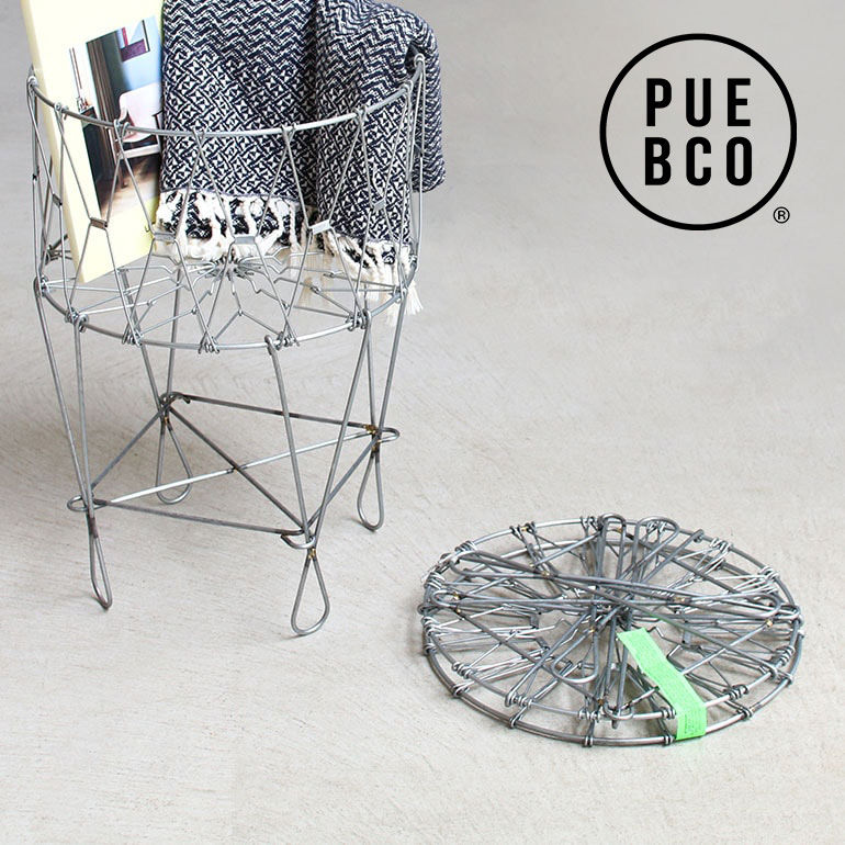 ランドリーバスケット 折り畳み 脱衣かご インダストリアル サイドテーブル プエブコ PUEBCO INDUSTRIAL FOLDING BASKET | PUEBCO