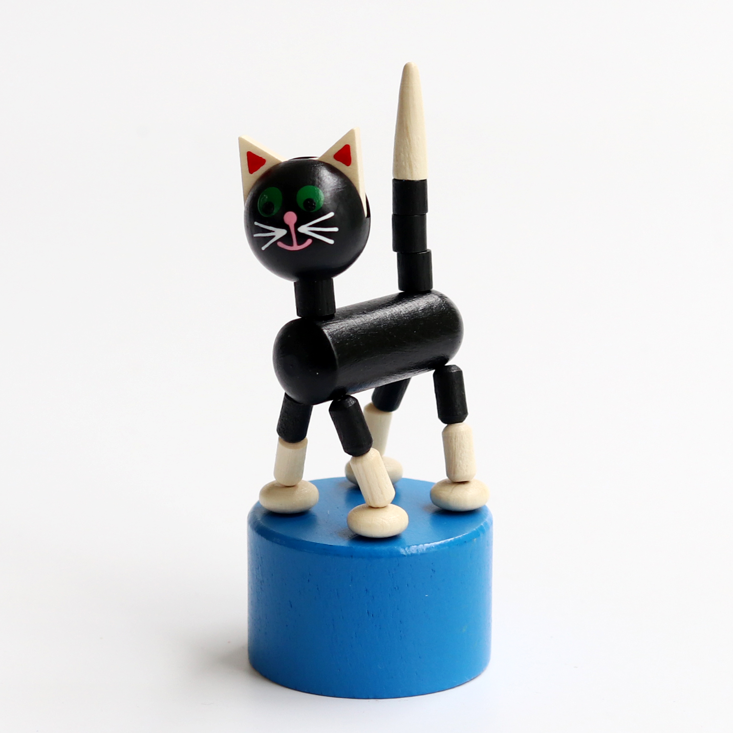 おもちゃ 猫 犬 ハンドメイド チェコ プッシュトイ オブジェ DETOA デトア Wooden Push Up Toy　Dog・Black Cat | ブランド登録なし | 02