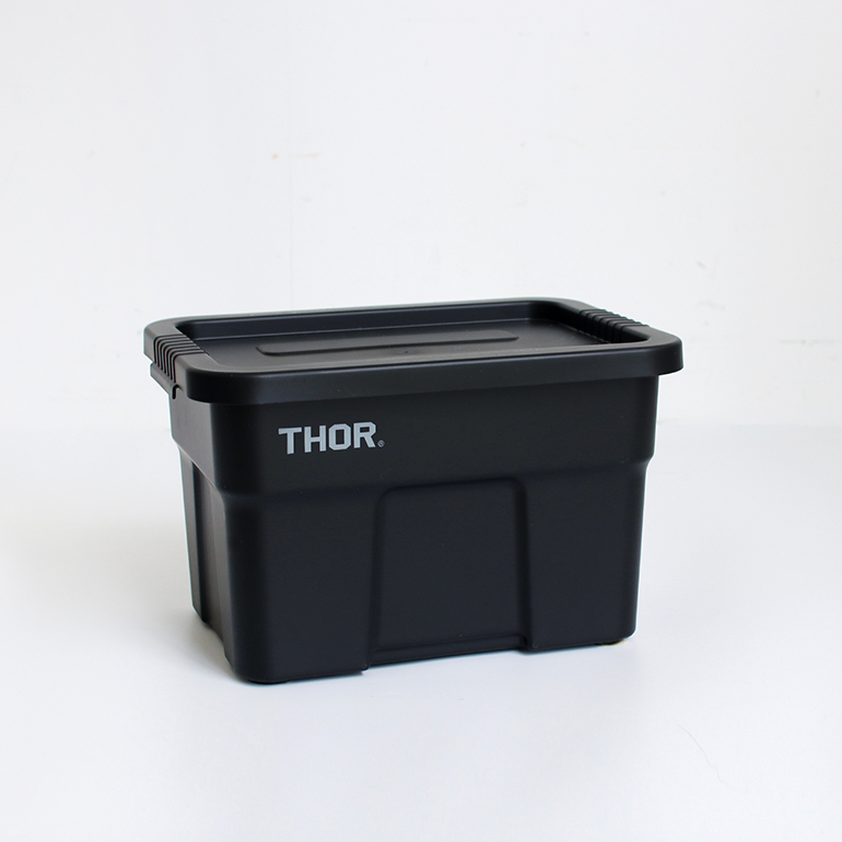 THOR コンテナ 収納ボックス フタ付き ソー スタッキング 屋内