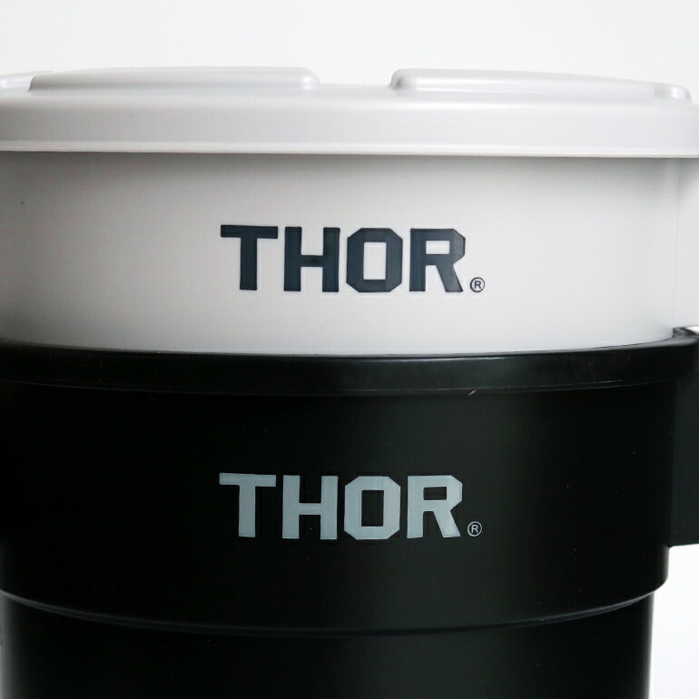 THOR（ソー） コンテナ ラウンド バケツ ゴミ箱 フタ付き 収納