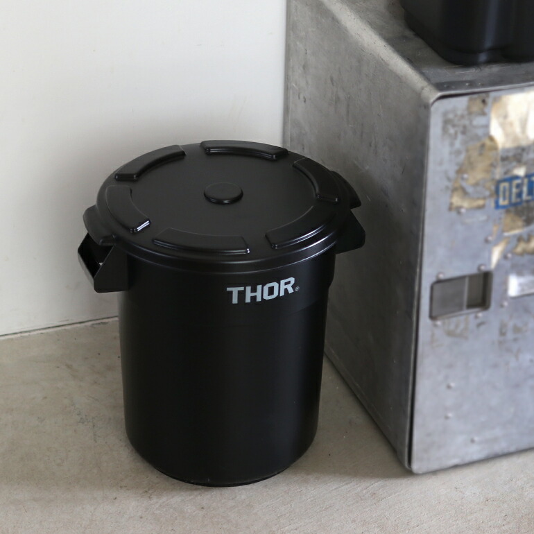 THOR（ソー） コンテナ ラウンド バケツ ゴミ箱 フタ付き 収納