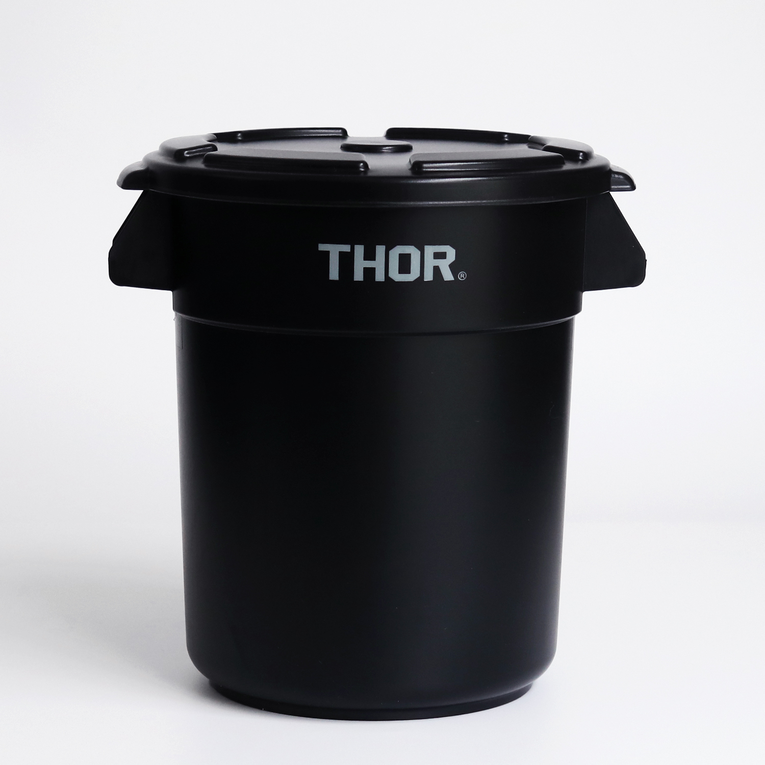 コンテナ ラウンド バケツ ゴミ箱 フタ付き 収納  アウトドア グレー ブラック おしゃれ 12L ソー THOR Round Container & Lid DC 12L | THOR | 02