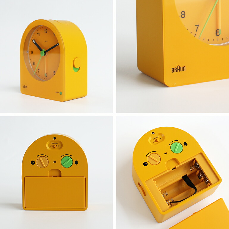 BRAUN（ブラウン） 時計 置き時計 イエロー シンプル アナログ
