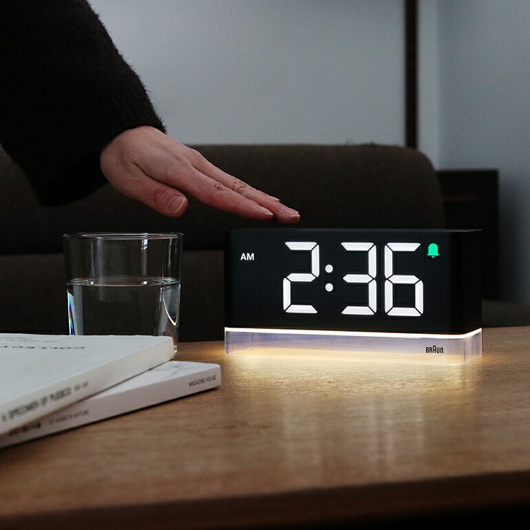 BRAUN（ブラウン） デジタル時計 LED アラームクロック 目覚まし時計
