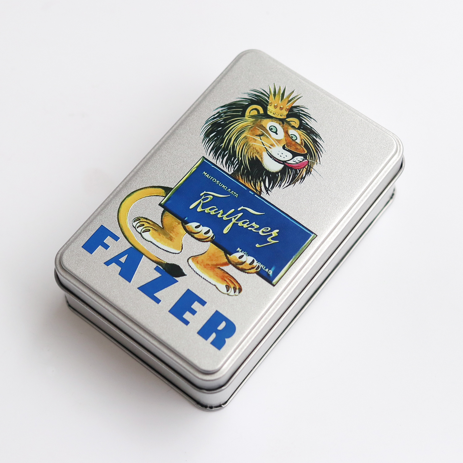 チョコレート菓子 ミルクチョコ 缶入り フィンランド バレンタイン プレゼント 贈り物 輸入菓子 Fazer ファッツェル レトロ缶 ライオン | ブランド登録なし | 01