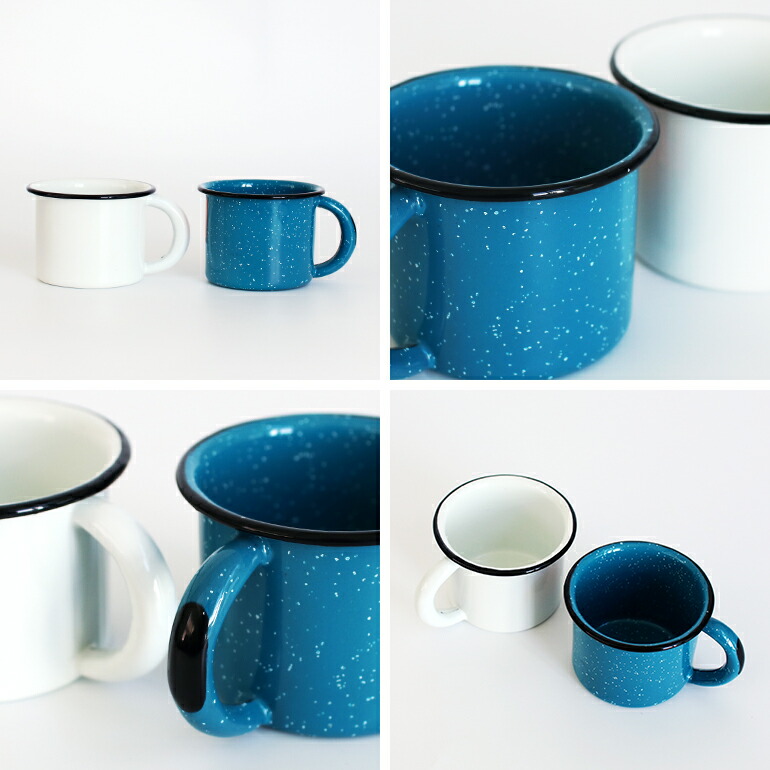 琺瑯 ホーロー マグカップ 340ml メキシコ おしゃれ ターコイズ