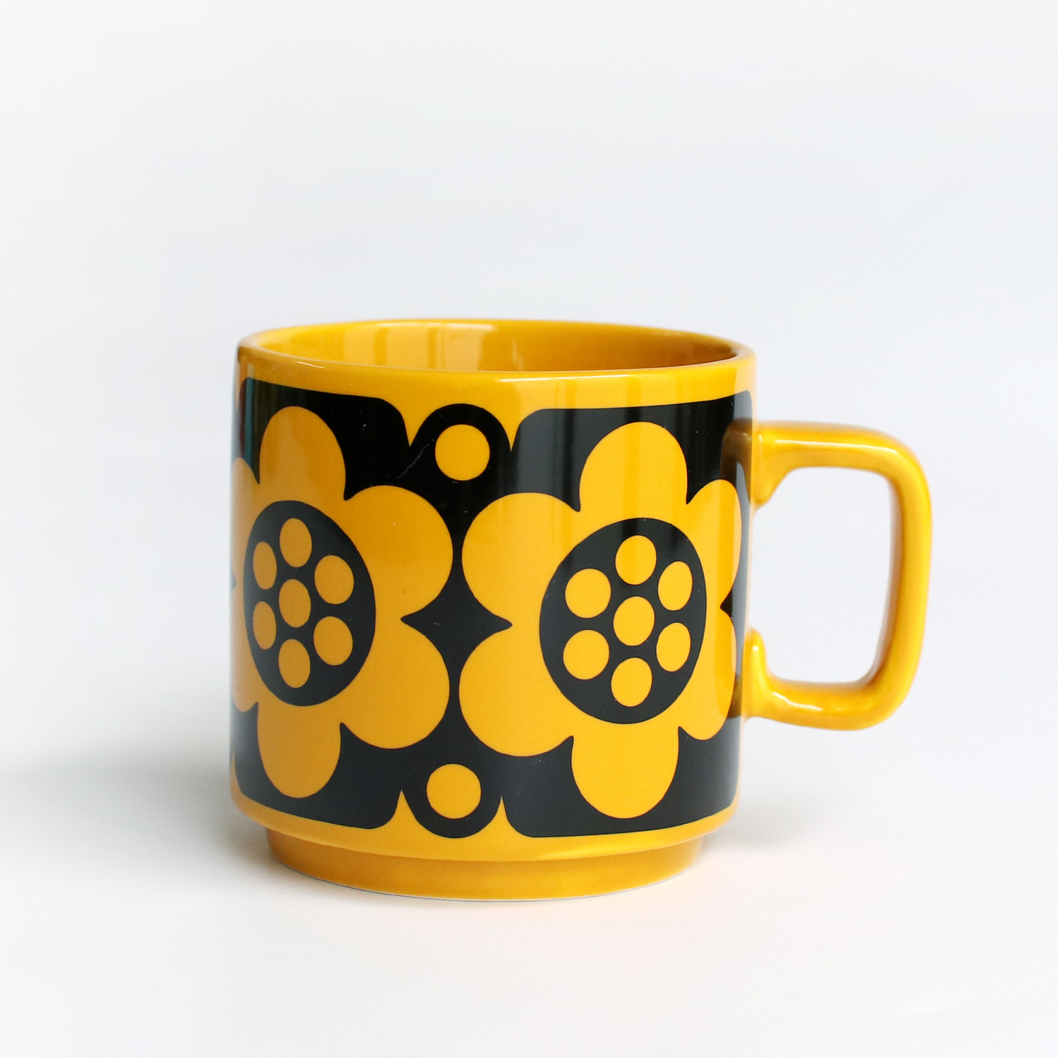 マグカップ 陶器 330ml 電子レンジ 食洗機 ホーンジー イギリス ミッドセンチュリー 復刻 レトロ ネコ 花 Magpie x HORNSEA マグパイ Hornsea Mug | ブランド登録なし | 01