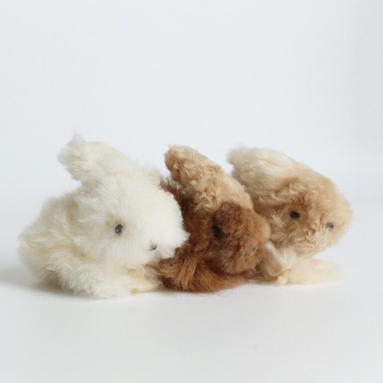 ハンドメイド　花耳うさぎちゃん　アルパカ&ウールのぬいぐるみ ハンドメイド 花耳うさぎちゃん アルパカ&ウールのぬいぐるみ