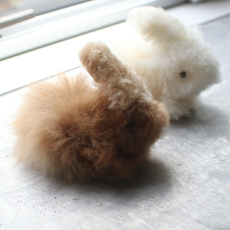 ハンドメイド たち耳うさぎちゃん アルパカ&ウールのぬいぐるみ