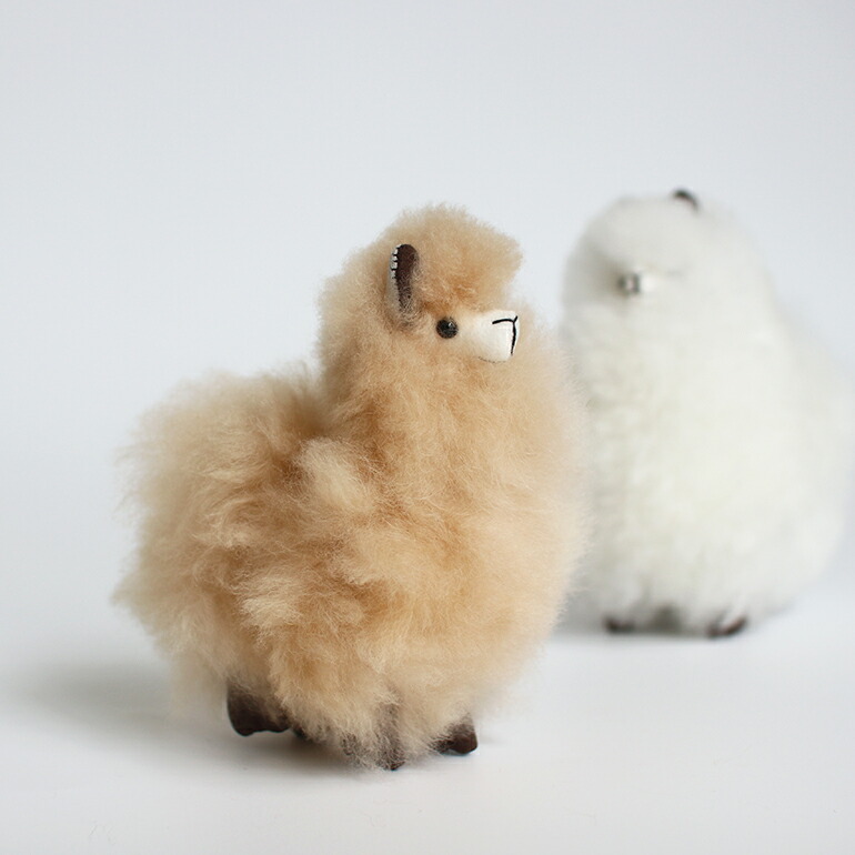 【アルパカ毛100％】ペルー製 マンモス ぬいぐるみ ハンドメイド インテリア ALPACA BROWN 28cm】アルパカ ぬいぐるみ置き物 アルパカ毛 100