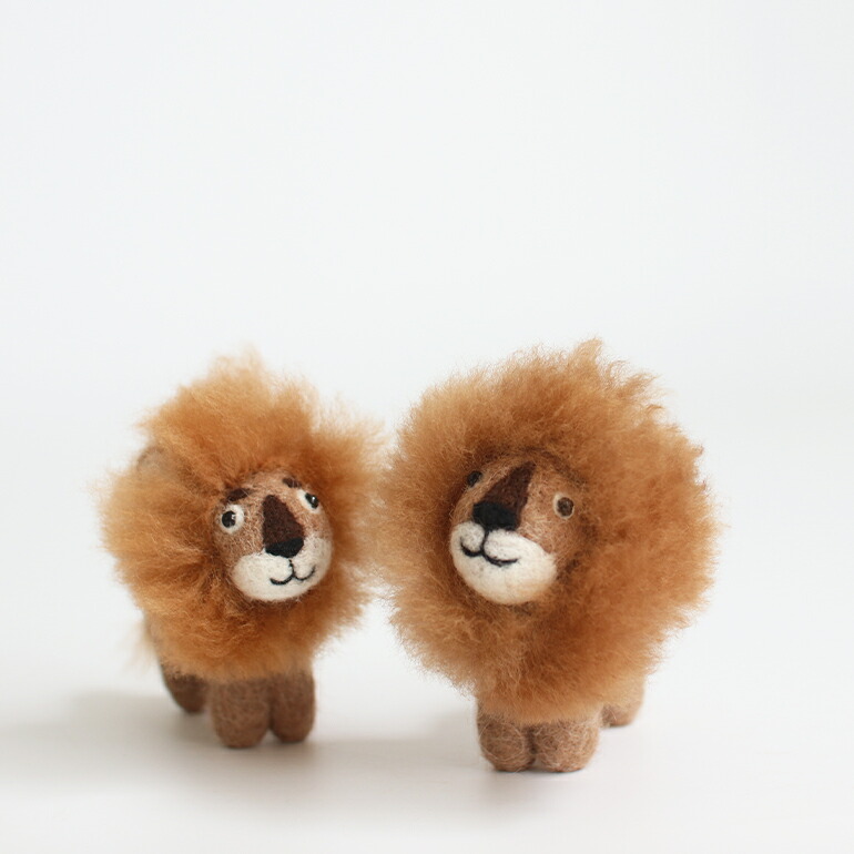 ぬいぐるみ ライオン ミニ アルパカ 原毛 ハンドメイド ペルー MAITE