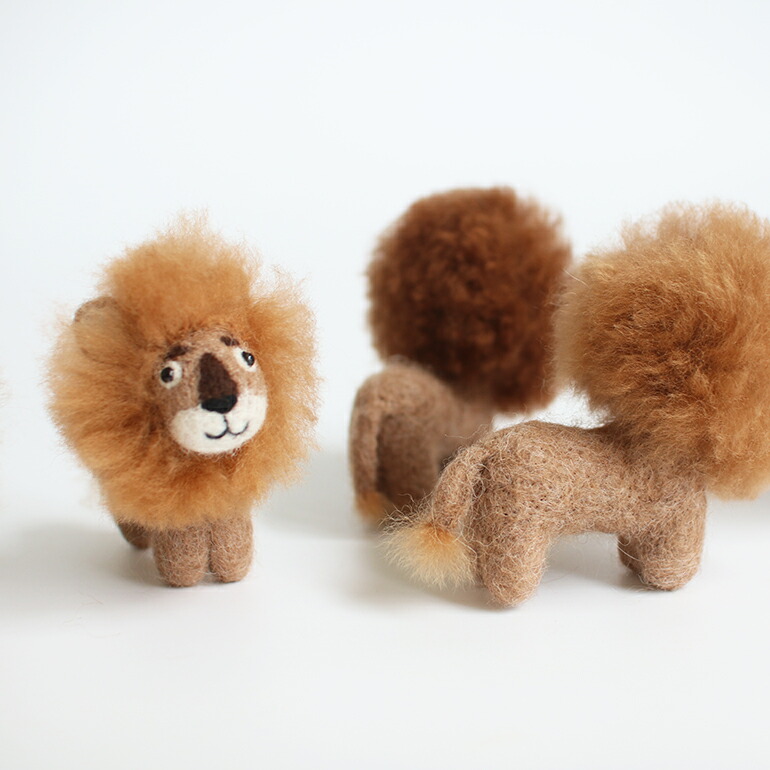 ぬいぐるみ ライオン ミニ アルパカ 原毛 ハンドメイド ペルー MAITE