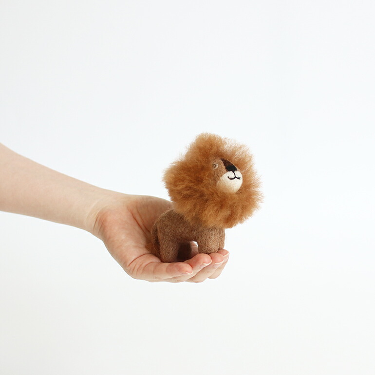 ぬいぐるみ ライオン ミニ アルパカ 原毛 ハンドメイド ペルー MAITE