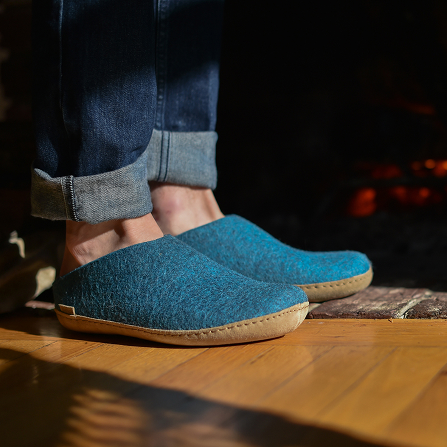 ルームシューズ 暖かい ウール レザー レディース メンズ 冬 夏 オールシーズン 高品質 吸湿性 通気性 glerups グレーラップ SLIP-ON WITH LEATHER SOLE | ブランド登録なし | 03