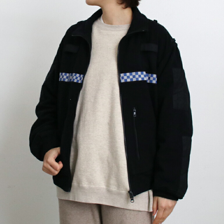 フリースジャケット イギリス警察 防寒 リフレクター ユーズド USED