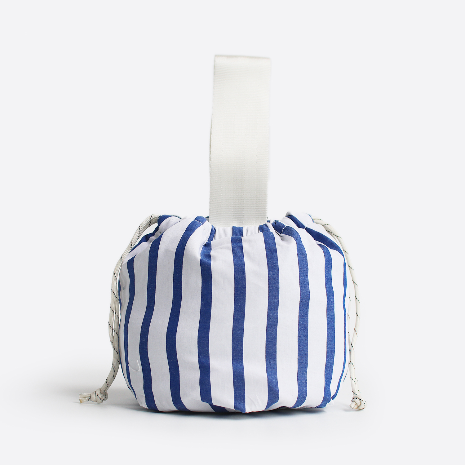 巾着バッグ PUEBCO プエブコ おしゃれ ストライプ シャツ素材 タオル地 ハンドバッグ SHIRT FABRIC DRAWSTRING BAGドローストリング バッグ | PUEBCO | 02