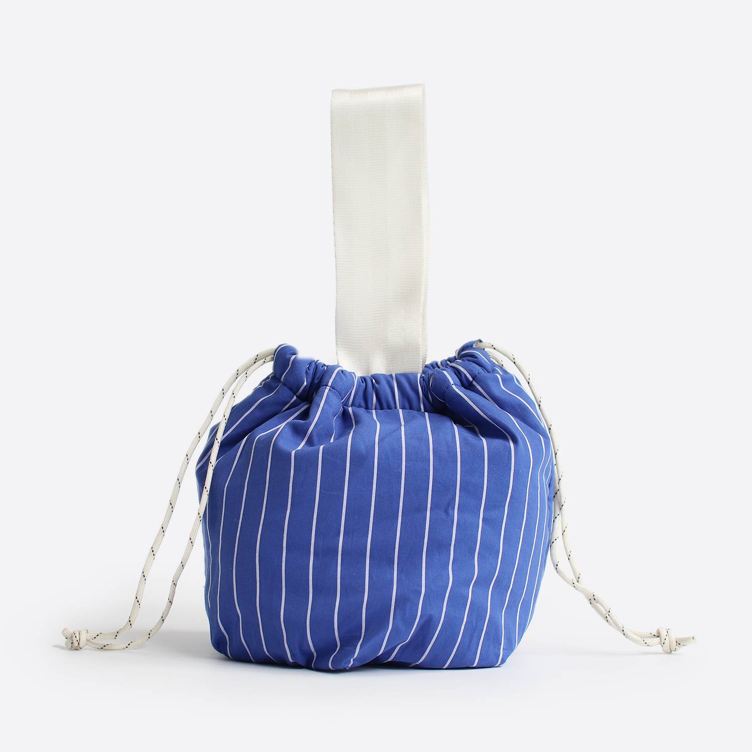 巾着バッグ PUEBCO プエブコ おしゃれ ストライプ シャツ素材 タオル地 ハンドバッグ SHIRT FABRIC DRAWSTRING BAGドローストリング バッグ | PUEBCO | 03
