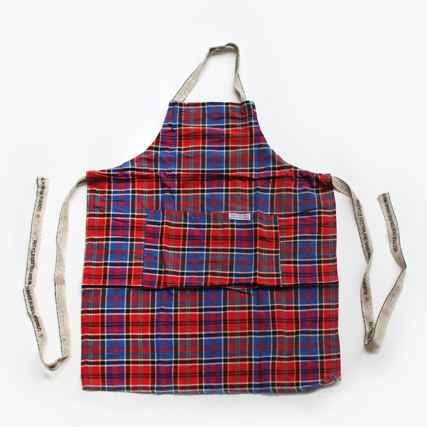 PUEBCO（プエブコ） エプロン おしゃれ チェック RECYCLE COTTON CHECK