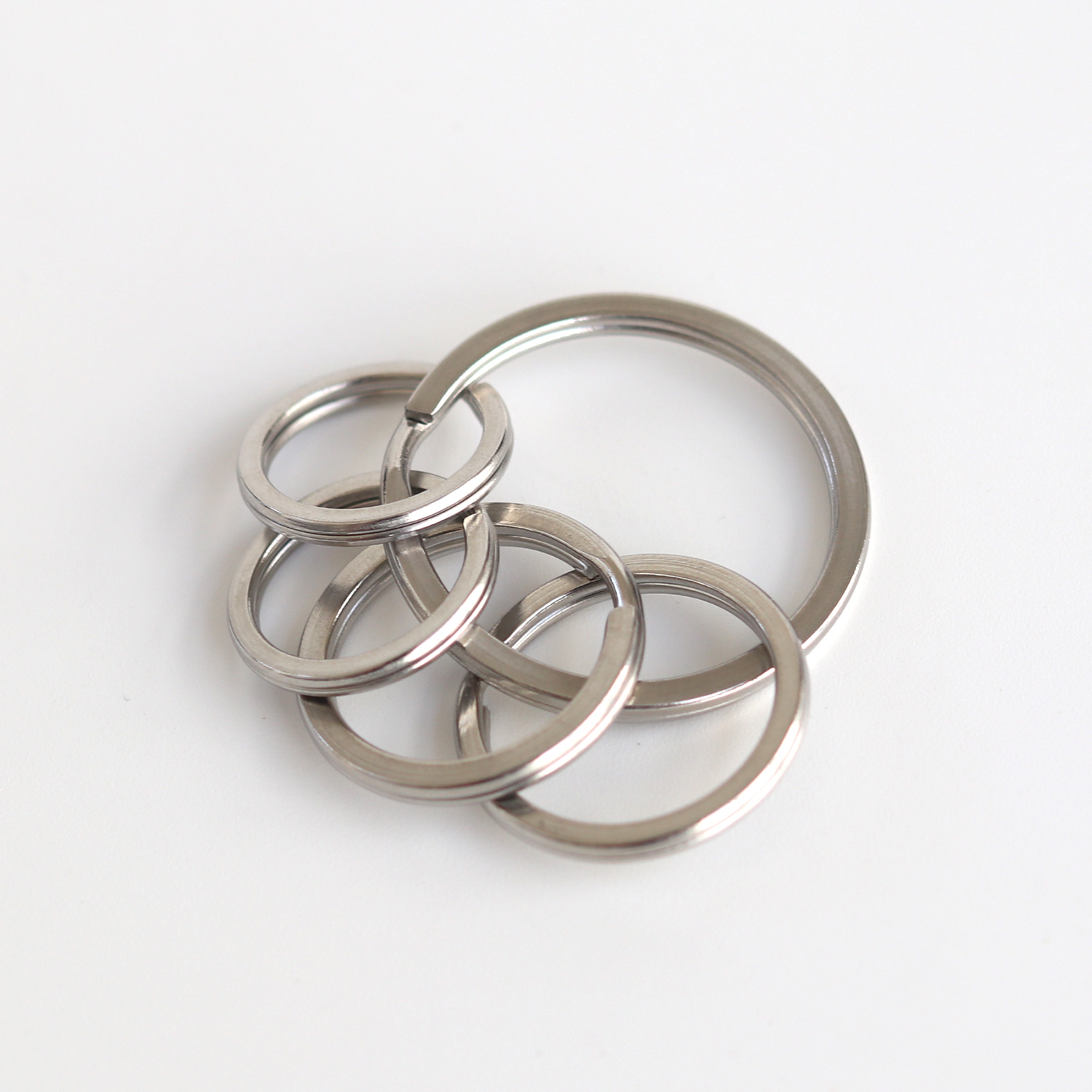 キーホルダー キーリング 鍵 ゴールド シルバー シンプル ステンレス BUFF バフ Flat Key Ring | ブランド登録なし | 02