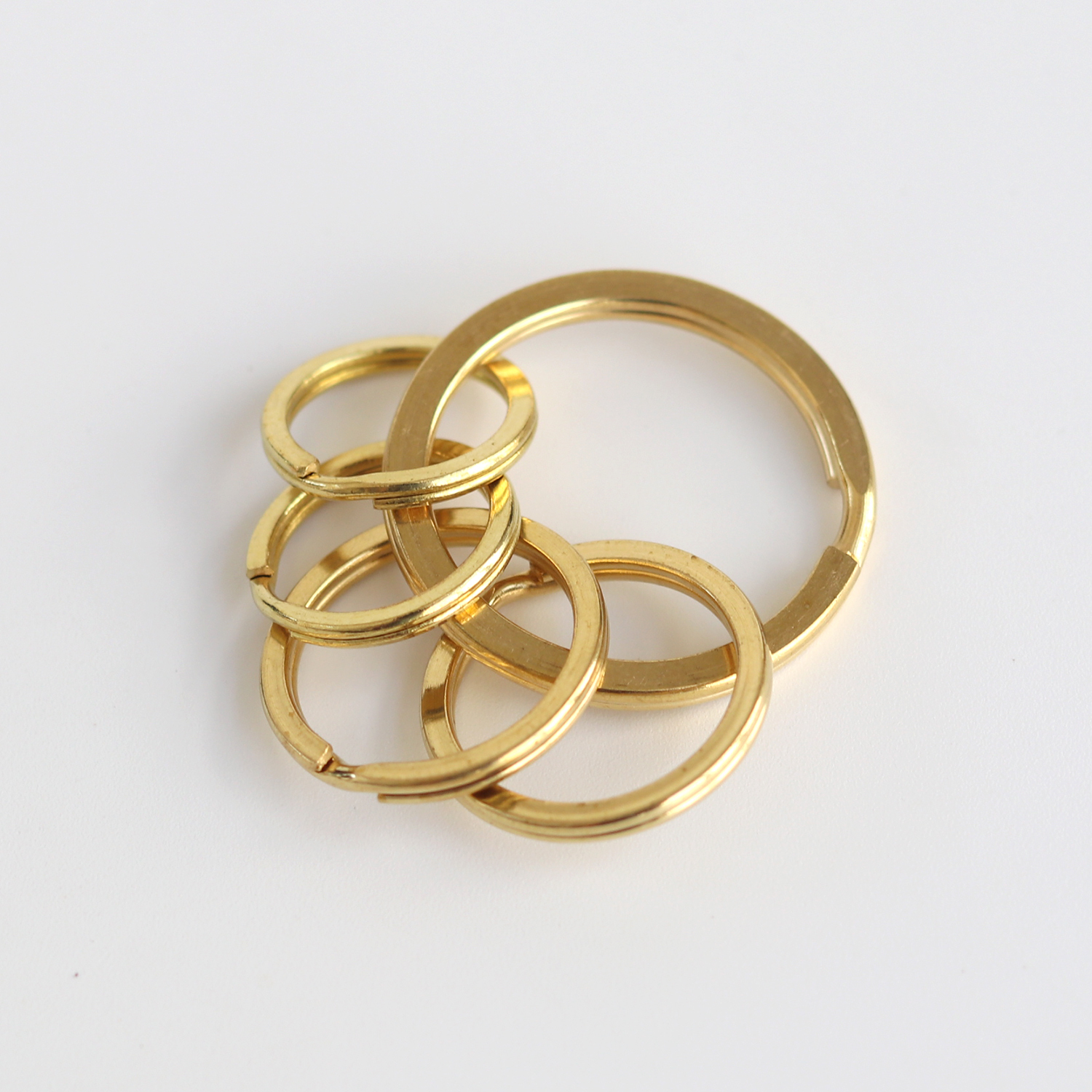 キーホルダー キーリング 鍵 ゴールド シルバー シンプル ステンレス BUFF バフ Flat Key Ring | ブランド登録なし | 01