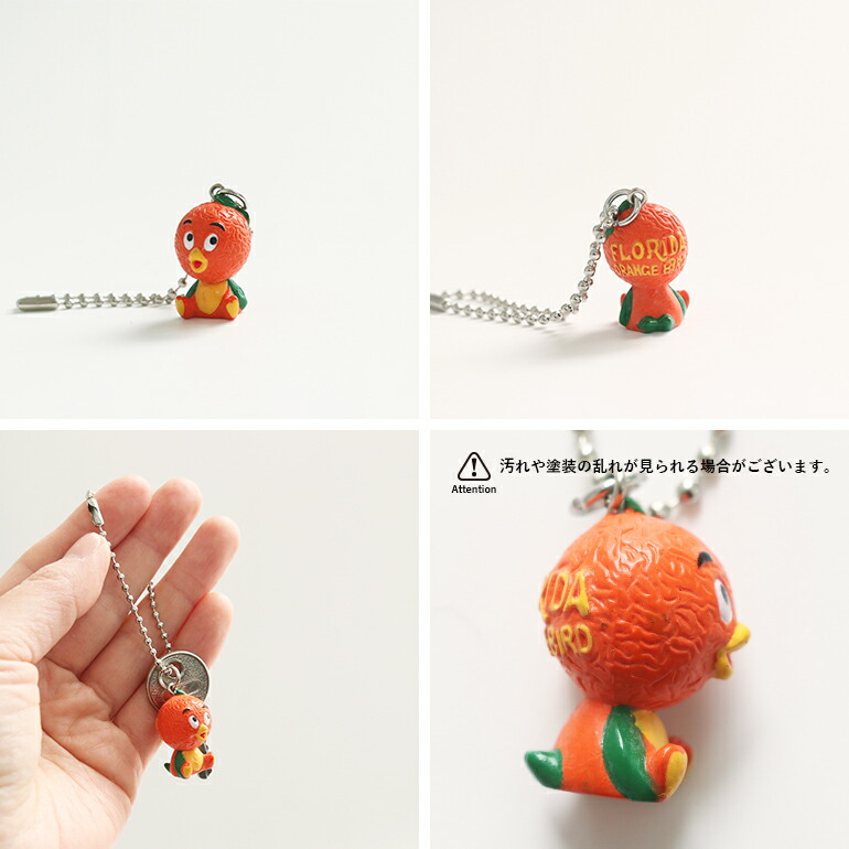 キーホルダー オレンジバード アメリカ ミニPVCボールチェーン USA