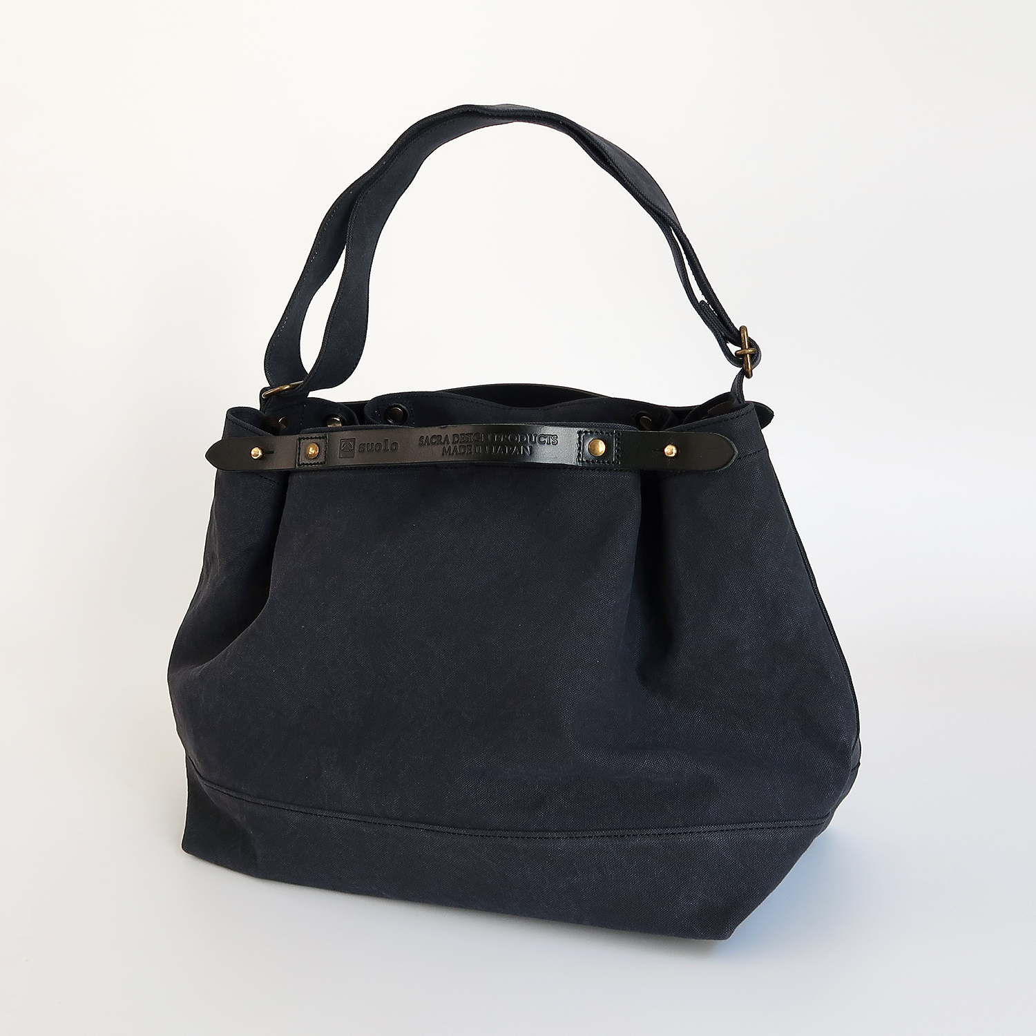 ショルダーバッグ トートバッグ 大きめ 収納 ユニセックス 革 レザー キャンバス Suolo スオーロ CROP middle | SUOLO | 04