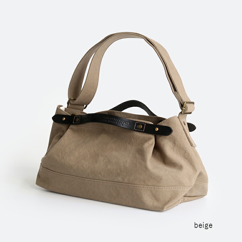 【美品】suolo　トートバッグ　ネイビー　M suolo(スオーロ)『CROP middle』Paraffin Canvas 2Way Tote Bag