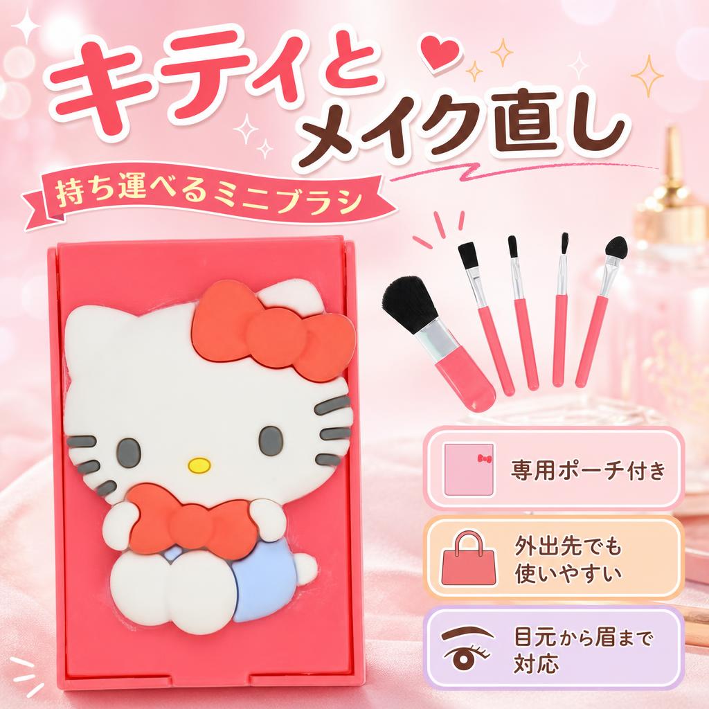 SHOBIDO サンリオ ハローキティ ミニメイクブラシセット 4本入 専用