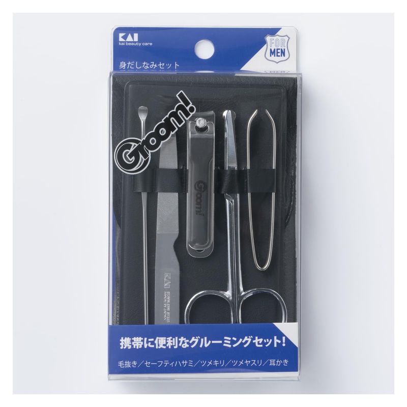 【希少】銀製 紳士 身だしなみセット 5点 手鏡　靴べら　仁丹入れ 他 貝印 KAI Groom! 身だしなみセット 5点 HC3041 : CDL - 通販 - Yahoo
