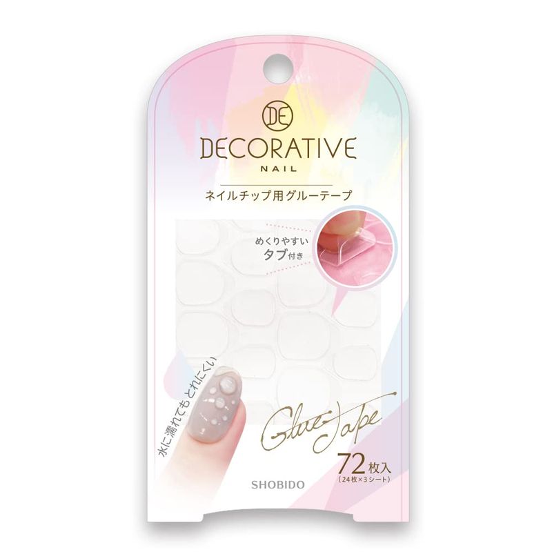 SHOBIDO 粧美堂 ネイルチップ用グルーテープ クリア 72枚 TN81281