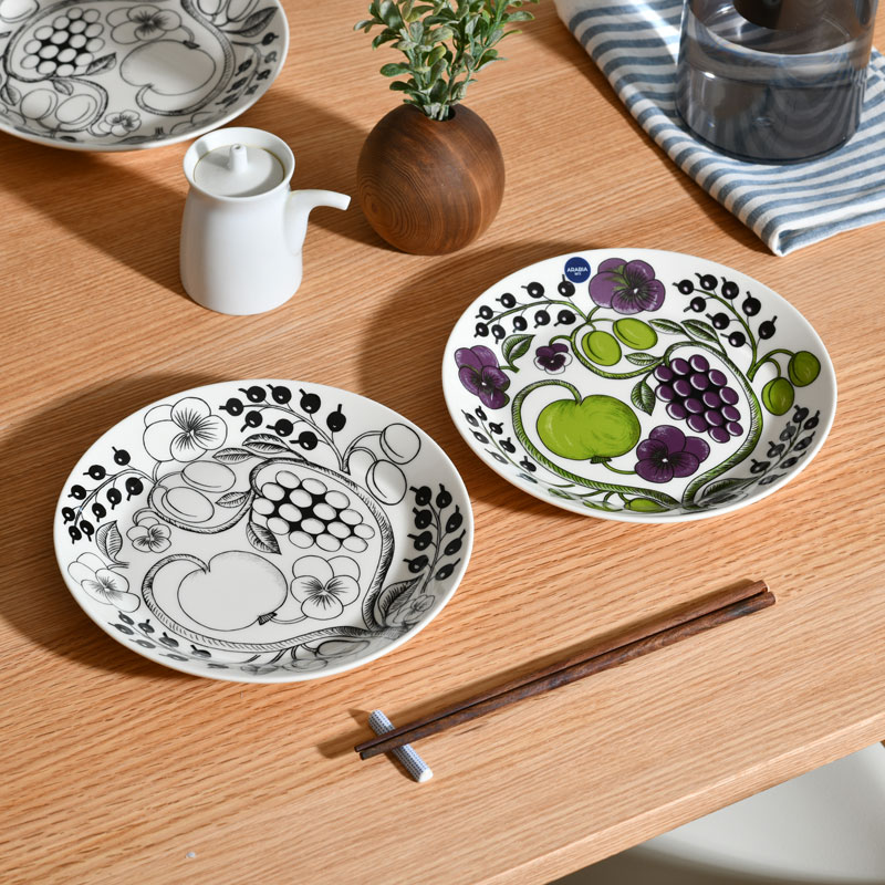 アラビア プレート 21cm パラティッシ ARABIA Paratiisi iittala イッタラ 黒 モノトーン 紫 パープル おしゃれ 送料無料