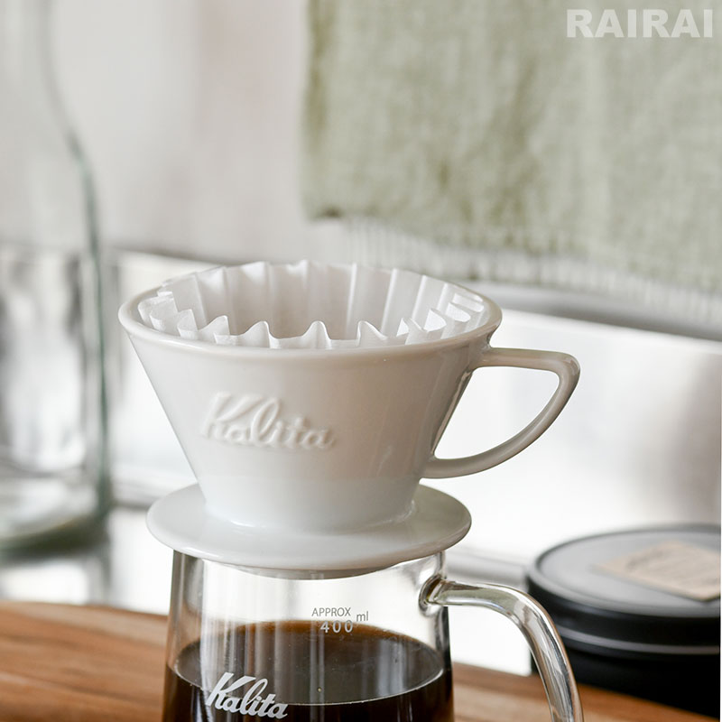 Kalita（カリタ） 波佐見焼 ウェーブ コーヒードリッパー HA185 白