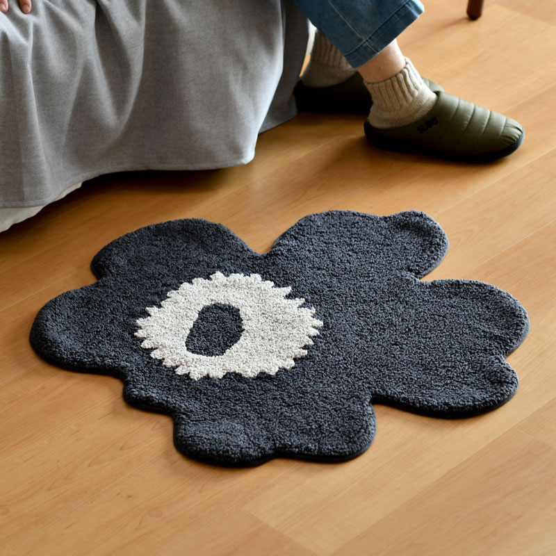 marimekko マリメッコ バスマット 73×74cm ウニッコ ブラック