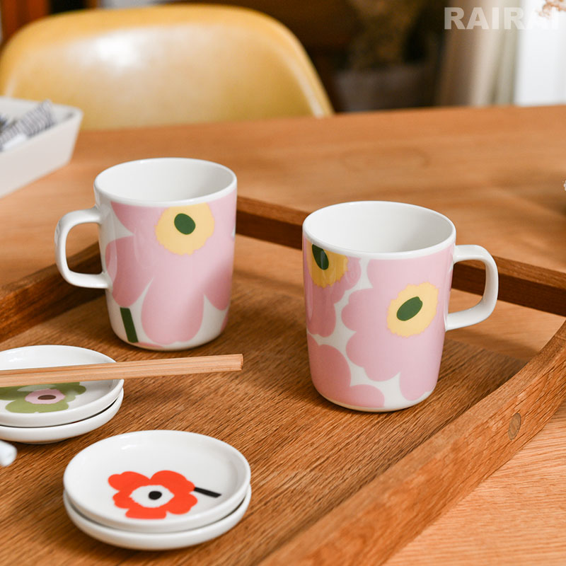 marimekko（マリメッコ） マグカップ 250ml ウニッコ ホワイト×ピンク