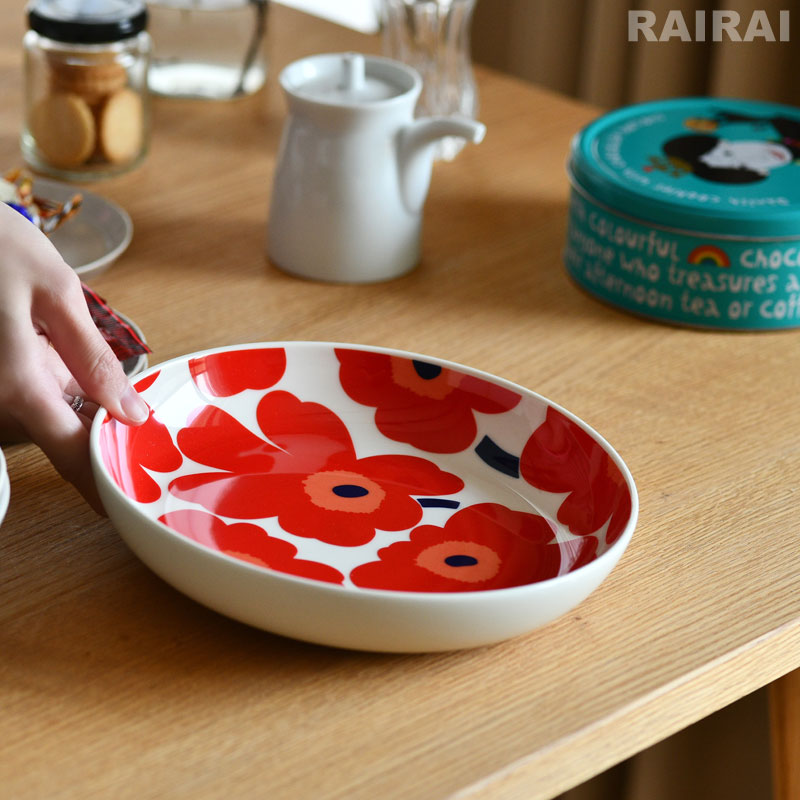 marimekko（マリメッコ） ディーププレート 20.5cm ウニッコ レッド