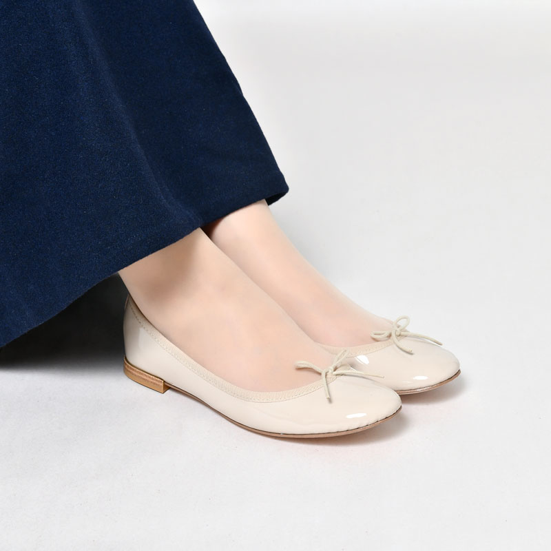 レペット バレエシューズ パテントレザー サンドリオン バレリーナ ベージュ repetto Cendrillon Ballerinas Patent  leather Lin レザー レディース 送料無料