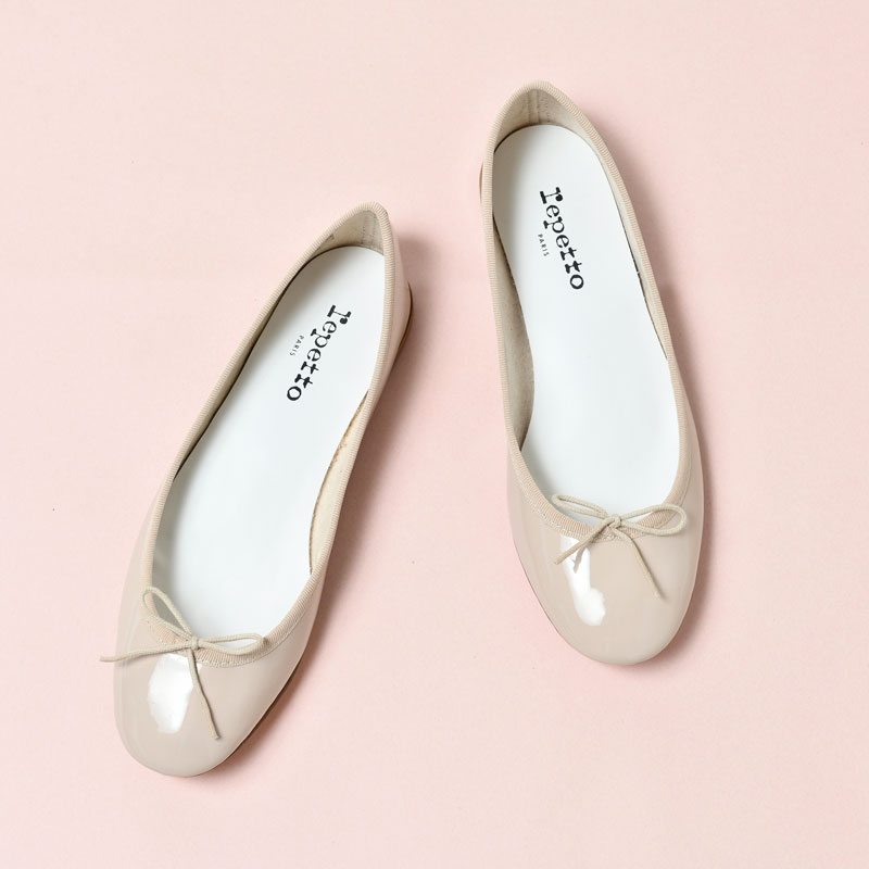 レペット バレエシューズ パテントレザー サンドリオン バレリーナ ベージュ repetto Cendrillon Ballerinas Patent  leather Lin レザー レディース 送料無料