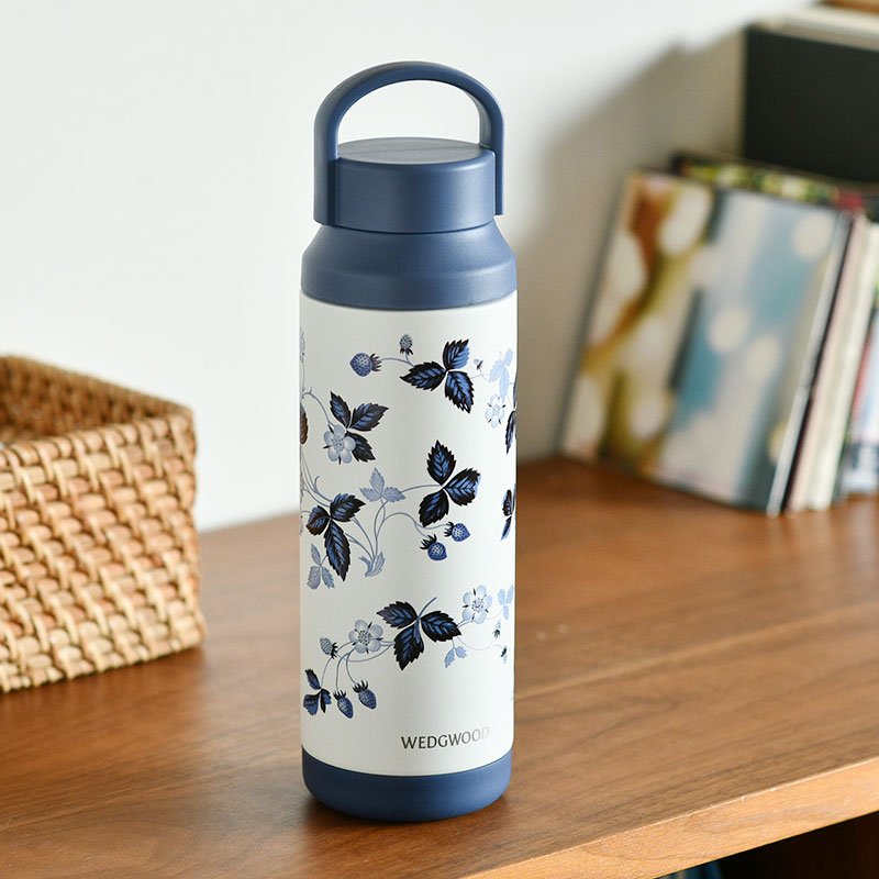 新品　 ワイルドストロベリー　サーモボトル　水筒 ウェッジウッド】新商品 ワイルド ストロベリー / ルネッサンス ブルー