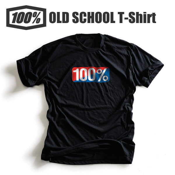 ワンハンドレッドパーセント 100％ 100パーセント OLD SCHOOL T-Shirt Tシャツ 半袖 ブラック アパレル  カジュアルサイクルウェア :100p-32001-001:Cycleroad - 通販 - Yahoo!ショッピング