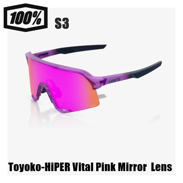 100% ワンハンドレッド S3 Toyoko-HiPER Vital Pink Mirror Lens