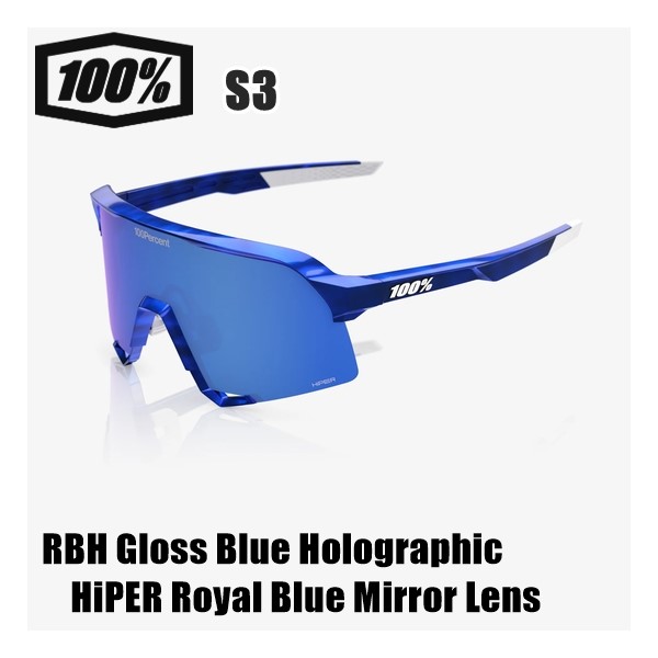 100% ワンハンドレッド S3 RBH Gloss Blue Holographic HiPER Royal