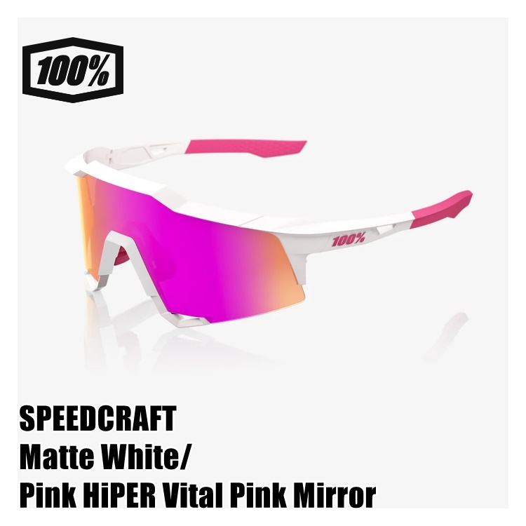 付属品完備 100% ワンハンドレッド SPEED CRAFT ピンク 日本正規販売店】100% ワンハンドレッド スポーツサングラス