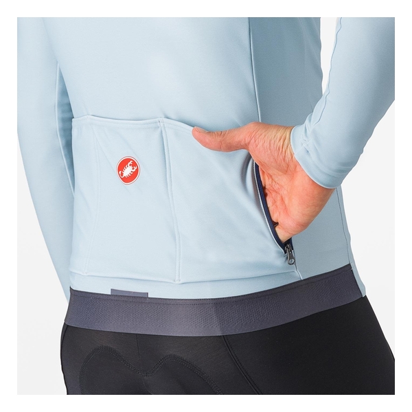 Castelli（カステリ） ESPRESSO THERMAL JERSEY WINTER SKY/DARK GRAY